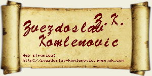 Zvezdoslav Komlenović vizit kartica